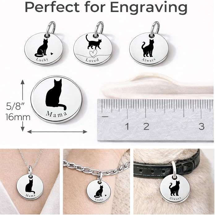 SM Design Mama Animal Charm Set – Set of 4 Stainless Steel Charms – Motherhood & Family Keepsake Jewelry Charmss