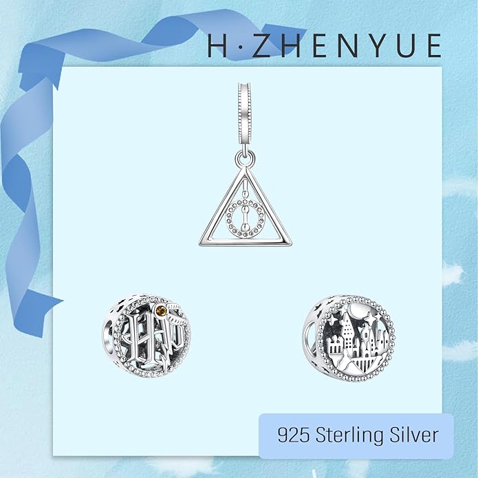 925 Sterling Silver Charms Magic Movie Character Dangle Beads for Bracelets and Necklaces Jewelry for Women