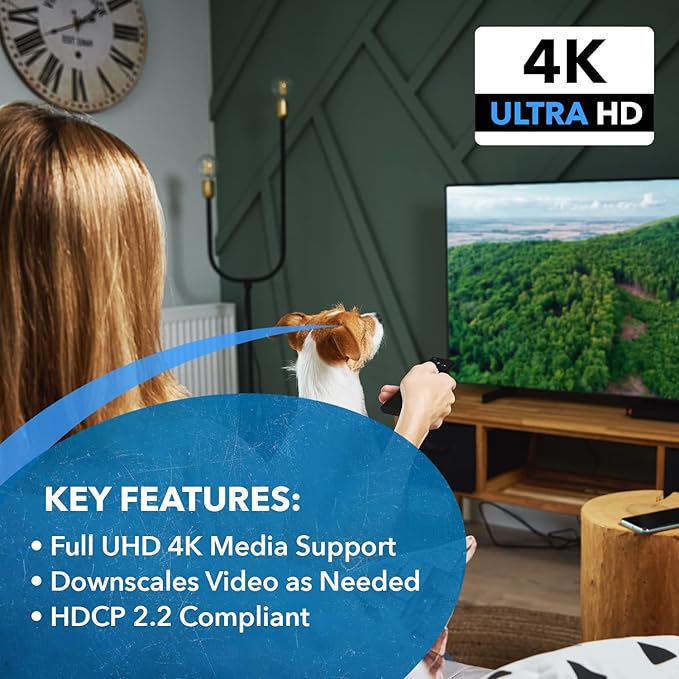 OREI 4x4 HDMI 4K Matrix Switch/Splitter, (4-Input, 4-Output) with Remote Control Supports UltraHD 4K@60Hz 4:4:4, HDR, YUV, HDMI 2.0, HDCP 2.2, 3D, 1080p, 18 GBPS - Downscaler (4K & 1080p Together)