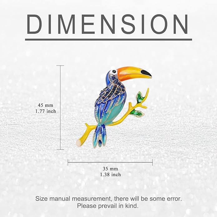 Bird Theme Brooch Pin Cute Bird Animal Brooches Accessories Christmas Birthday Gift for Women