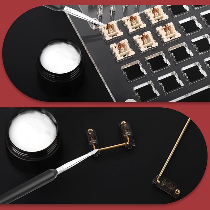 YIMAGUJRX RUNJRX Keyboard Switch Lube Kit JRX 205G0 0.53oz/15g, Switch Opener for MX Cherry Panda Kailh Switch,Lube Brush for Mechanical Keyboard Switch