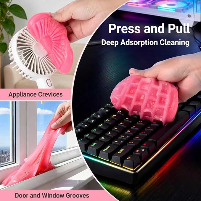 COLORCORAL Universal Cleaning Gel Dust Cleaner for PC Keyboard Car Detailing Office Electronics Laptop Dusting Kit Computer Dust Remover, Computer Gaming Car Accessories,Christmas Stocking Stuffers