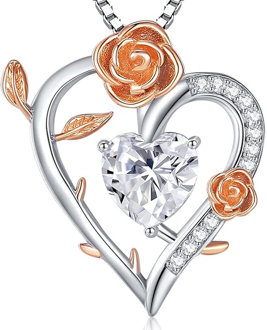 Gorgeous Moissanite Necklaces for Women - Valentine's Day Gifts for Wife Girlfriend, 925 Sterling Silver 1-3CT Moissanite Pendant Jewelry, Wedding Anniversary Birthday Christmas for Mom