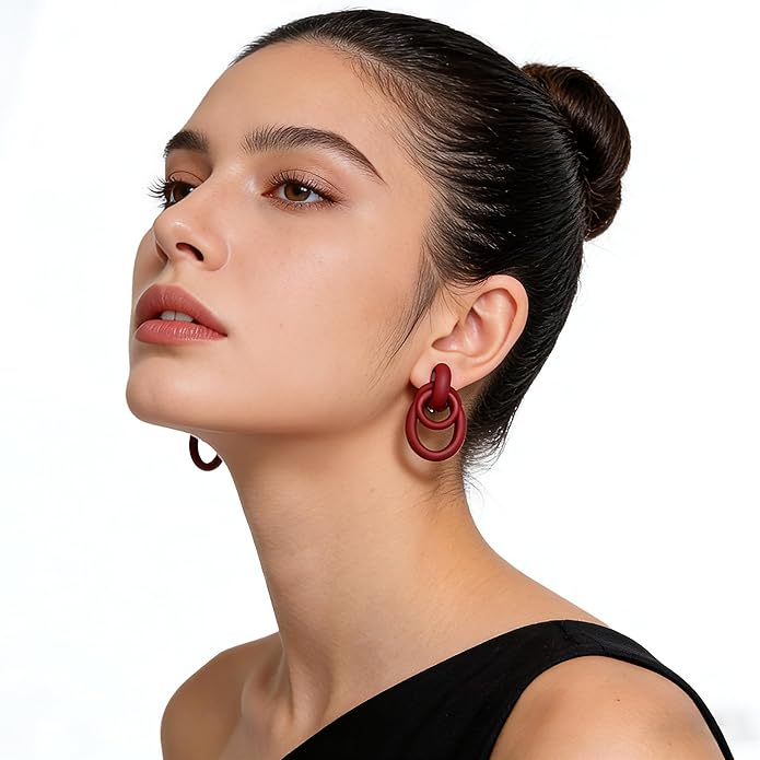 Clip on Earrings for Women 14K Gold Plated Geometric Knot Non Pierced Ear Clips Lightweight Trendy Hypoallergenic No Piercing Jewelry Gifts
