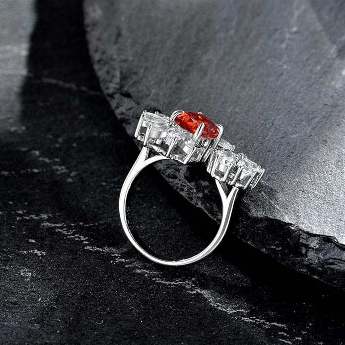 14K Solid Gold over 925 Silver 2 Carat 7 * 9 MM Oval Cut Moissanite/Ruby/Aquamarine Adjustable Ring,Chic Accessory for Modern Women