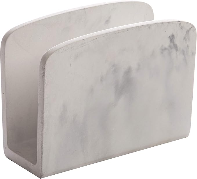 BINO Napkin Holder - Matte Marble Napkin Dispenser for Dinner Table | Black Kitchen Accessory