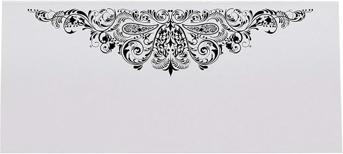 Paisley Place Cards, Black (Choose Color), Set of 150, Pre-cut and Scored - Wedding, Party, Dinner, and Special Events - Made in the USA