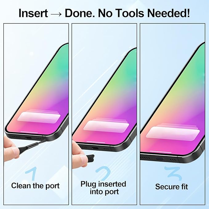 USB C Dust Plugs [60-Pack] -Anti Dust Plug Cover Charging Silicone Port Covers with Cleaning Brush Universal Type-C Protector for All USB C Devices