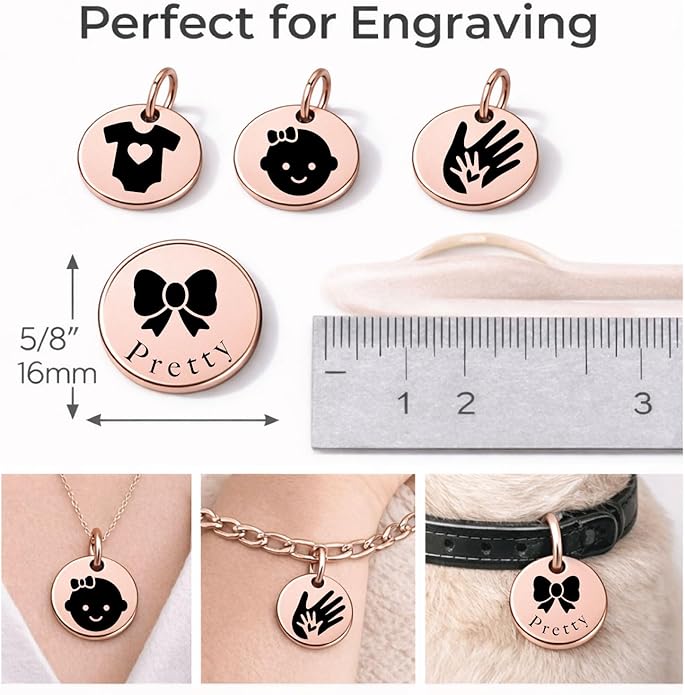 SM Design Pregnancy & New Baby Charm Set – Set of 4 Meaningful Stainless Steel Charms – Great for Crafting, Making Bracelets and Necklaces - Meaningful Keepsake Charms for Expecting & New Moms