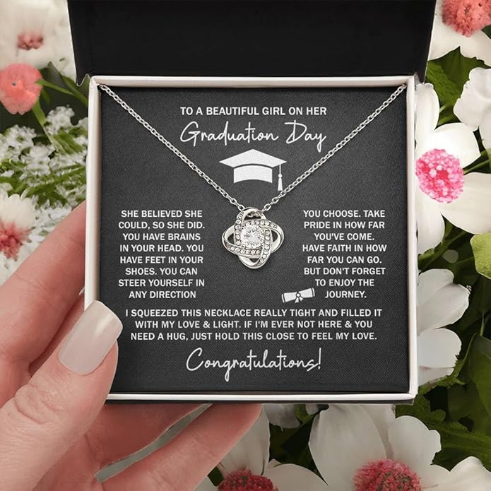 2025 Graduation Gifts for Her | Inspirational Graduation Necklace with Message Card & Gift Box | Jewelry for Women, Daughter, Girlfriend, Sister, Classmate | High School & College Grad Gift