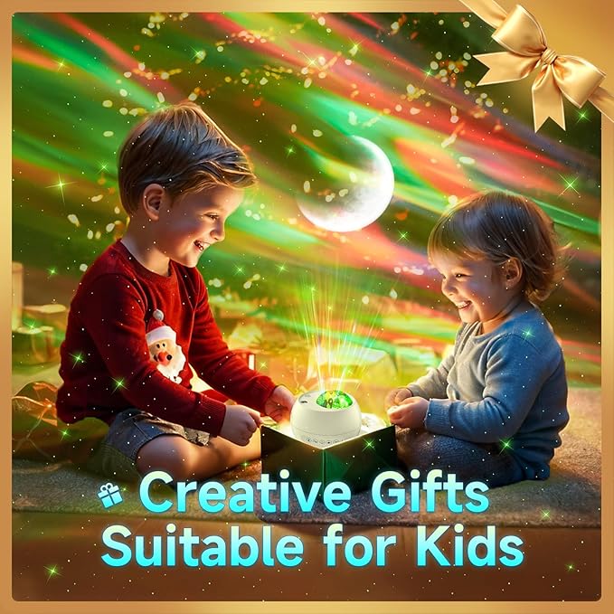 Galaxy Projector Northern Lights Projector,180 Lighting 5 Moons Star Projector Galaxy Light,15 White Noise & Bluetooth Aurora Light Projector,Remote Star Lights for Ceiling Projector for Kids Gifts