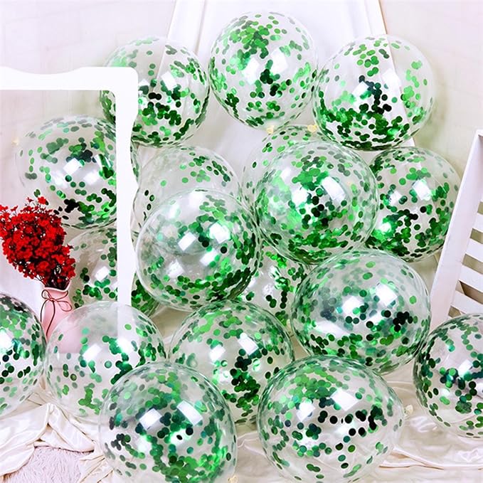 Green Table Confetti 0.59 inch Metallic Foil Confetti for Wedding Birthday Party Confetti Decoration (2.12 oz /1 pack)