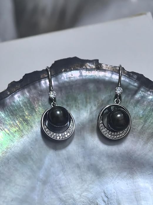 Gift for Wife -Pearl-Earrings-Gifts for Women- Wedding Birthday Anniversary-Mom Her Mothers Day Valentines Day Christmas-Sterling Silver Plated 18K Gold Pearl Dangle Earring Fine Jewelry