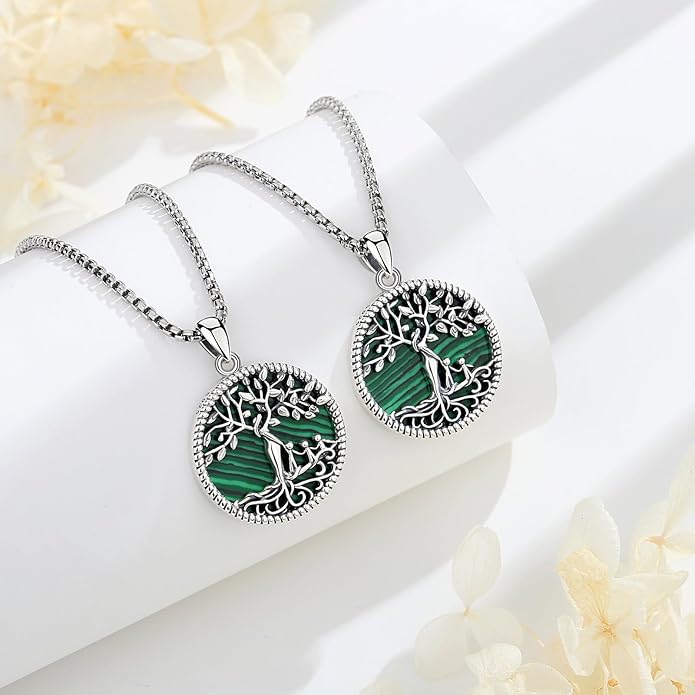 Vito 925 Sterling Silver Tree of Life Necklace for Women, Mother Tree Pendant for Mom Mother Necklace Mother's Day Jewelry Gift for Wife Grandma, 18/22 Inch Chain