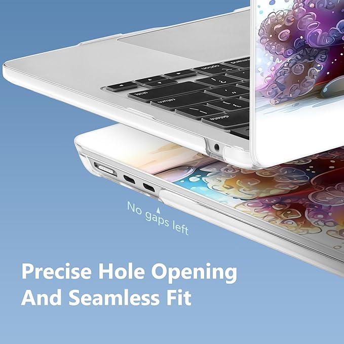 Mektron Compatible with M4 MacBook Air 15 inch Case 2025 A3241 2024 2023 M3 A3114 A2941 M2 Liquid Retina Display Touch ID, Plastic Hard Case & Keyboard Skin & Screen Protector - Cute Octopus