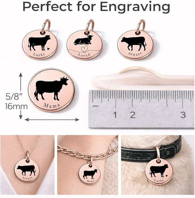 SM Design Mama Animal Charm Set – Set of 4 Stainless Steel Charms – Motherhood & Family Keepsake Jewelry Charmss
