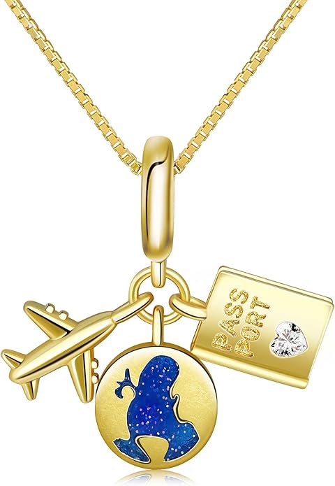 MISS RIGHT Dainty Gold Evil Eye Hamsa Hand Coin Lucky Charm Pendant Necklace for Women Trendy Vintage Paperclip Chain Sun Moon Clover Flower Chunky Charm Necklace Jewelry Gifts