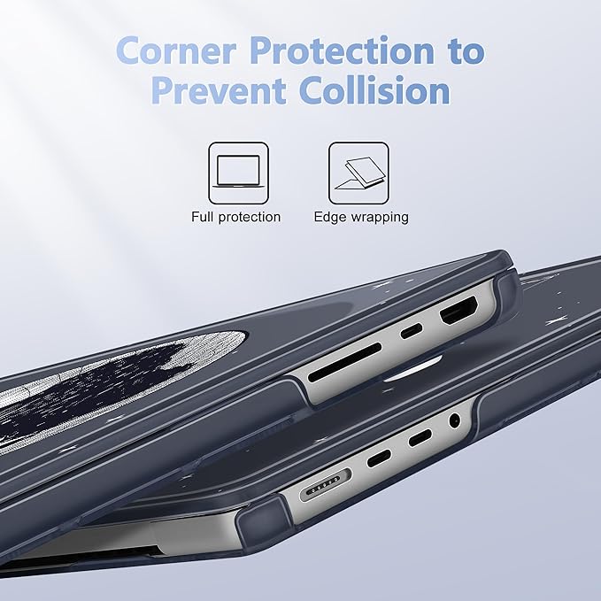for MacBook Pro 16 inch Case 2021 2022 2023 2024 Release A3186 A3403 M4 A2991 M3 A2780 M2 A2485 M1 Pro/Max, Hard Shell Case with Screen Protector & Keyboard Cover, Astronaut Enjoy