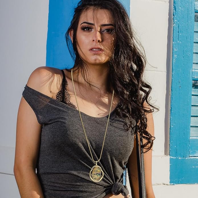 Madison Tyler Gold Plated Jewelry Set for Women | Silver Teardrop Pendant Necklace Trendy | Long Necklace with Snake Chain | Fashion Dangle Earring Set