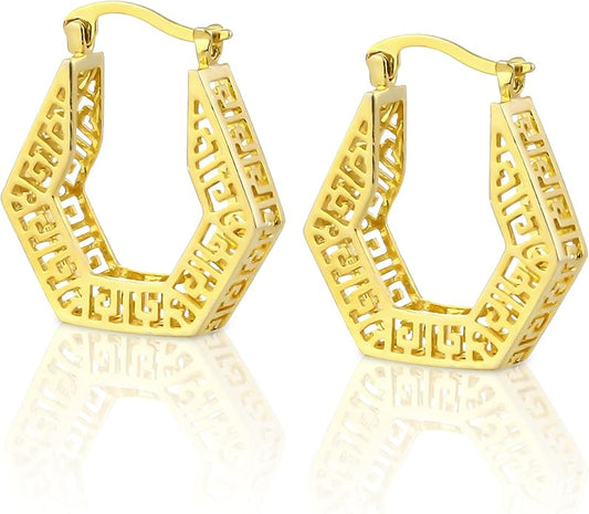 Gold-Plated Vintage Dangle Earrings for Women – Hypoallergenic Retro Drop Earrings, Elegant Jewelry Gift for Birthdays, Christmas, Valentine’s Day & Special Occasions