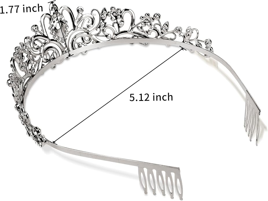 Gold Crown for Women Crystal Princess Tiaras Rhinestone Queen Headband Wedding Bridal Hair Accessories Birthday Prom Pageant Party Coming of Age Ceremony Photo Props