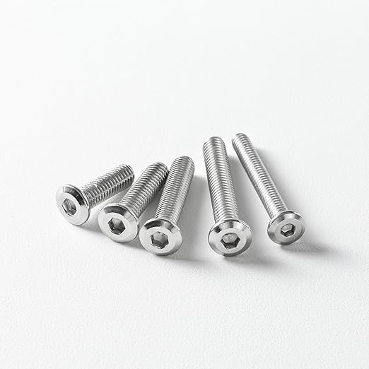 3/16-24 x 3/8" (50 Pack) Flat Head Hex Socket Cap Screws Bolts, 304 Stainless Steel 18-8, Hex Drive, Bright Finish, Fully Machine Thread