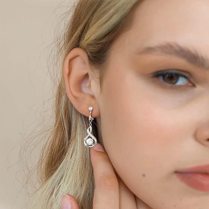 Clip On Earrings Sliver Dangle Earrings for Women Trendy Hanging Drop Earing Hypoallergenic Clip On Earring Birthday Gifts for Women Jewelry