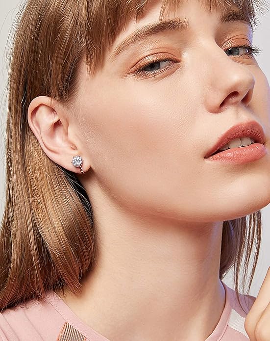 Clip on Earrings Women, 14K Gold Hoop Clip-On Earrings for Women, Hypoallergenic Non Pierced Croissant Earrings