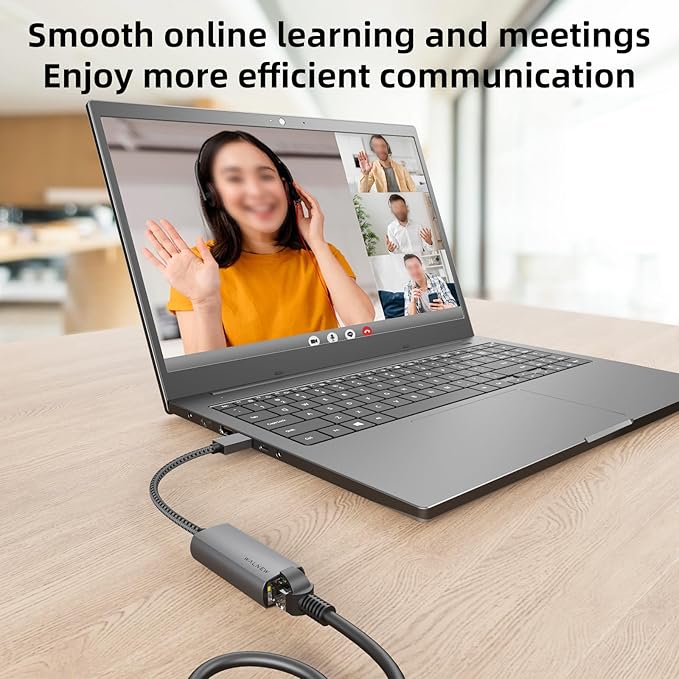 USB 3.0 Ethernet Adapter, WALNEW 1000Mbps Gigabit USB to Ethernet LAN Network Adapter, Aluminum USBA Male to RJ45 Female Cable Converter for MacBook,Chromebook,Surface, Laptop,Desktop,PC