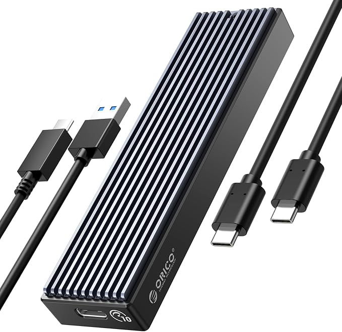 ORICO M.2 NVMe SSD Enclosure, USB 3.1 Gen 2 (10 Gbps) PCIe External Adapter NVMe Case for 2230/2242/2260/2280 M.2 SSD up to 8TB, UASP Supported - M2PV
