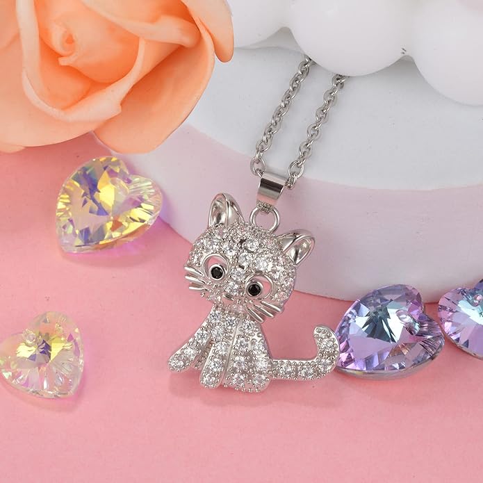 Couple Heart Or Cat BFF Best Friend for Girls Puzzle Friendship Pendant Necklaces,316L Stainless Steel
