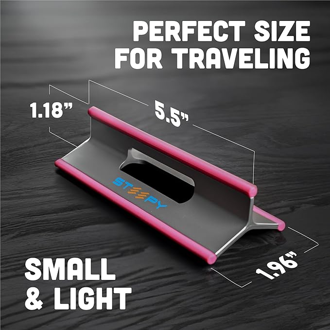 Steepy Laptop Stand for Desk - 3 Heights Computer Riser for Laptop - Adjustable Desk Laptop Stand - Computer Stand for Laptop Compatible with Air, Pro, HP, Dell, Smartphones, Tablets up to 15“ (Gray)