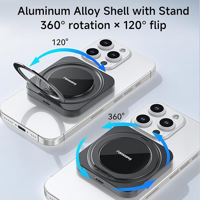 fanxiang 1TB Magnetic Portable SSD with 360° Rotating Stand, Up to 2000MB/s, USB-C 3.2 Gen 2x2 External Solid State Drive,Compatible with iPhone 15/16, Android,Mac, PC, and Tablets