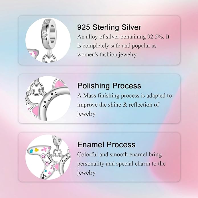 Birthday Fashion Love Heart Dangle Charm 925 Sterling Silver Charms fits Bracelets and Necklace Pendant Bead Charms Jewelry Present for Women Family Friends