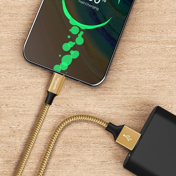 etguuds 4ft USB A to USB C Cable 3A Fast Charging, 2-Pack USB A to USB Type C Charger Cord for iPhone 16 15 Pro/Pro Max/Plus, for Samsung Galaxy S24 S23 S22 S21 S20 S10 A55 A54 Flip Note, Moto, Gold
