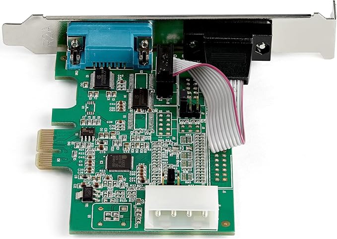 StarTech.com 2-port PCI Express RS232 Serial Adapter Card - PCIe RS232 Serial Host Controller Card - PCIe to Dual Serial DB9 Card - 16950 UART - Expansion Card - Windows & Linux, TAA (PEX2S953)