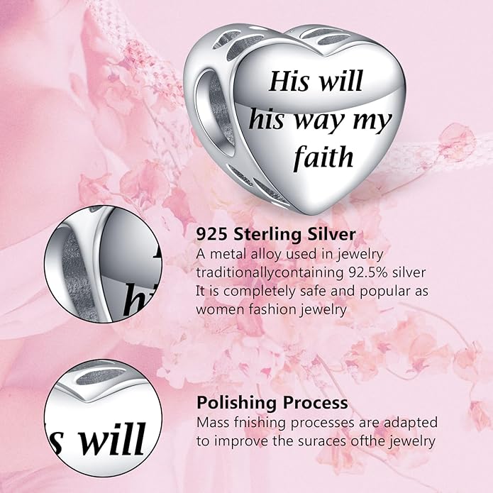 Annmors Personalized Photo Charms For Bracelets/Necklace 925 Sterling Silver Love Heart Shaped Engraved Customize Picture Gift for Birthday Mother's Day,Bead Charms Jewelry for Women