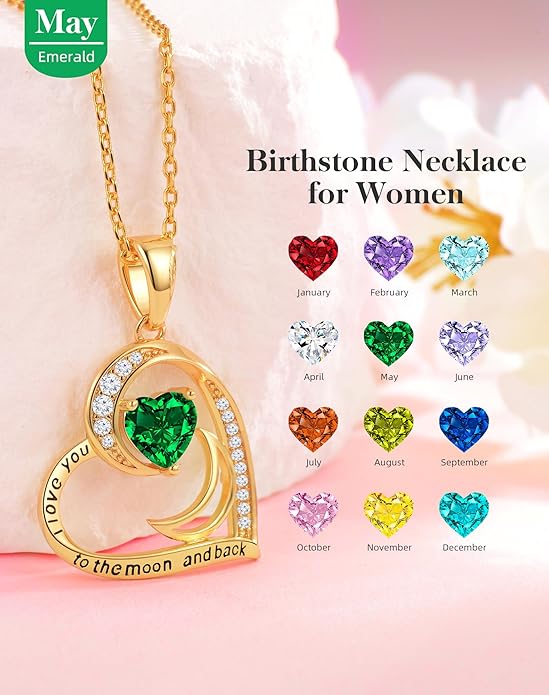 Heart Gold Necklace for Women Birthday Gifts for wife Jewelry for Wife Necklace for Girlfriend Mom Daughter Gold Jewelry for Women