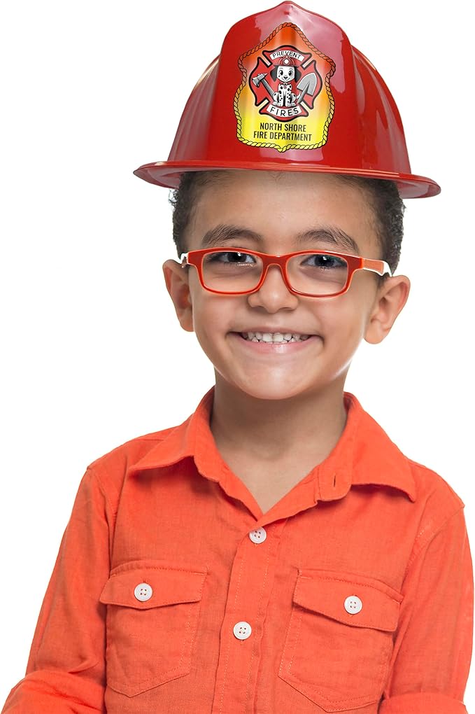 Kenco Kids Customizable Plastic Firefighter Hats -Choose your style, add your name or department