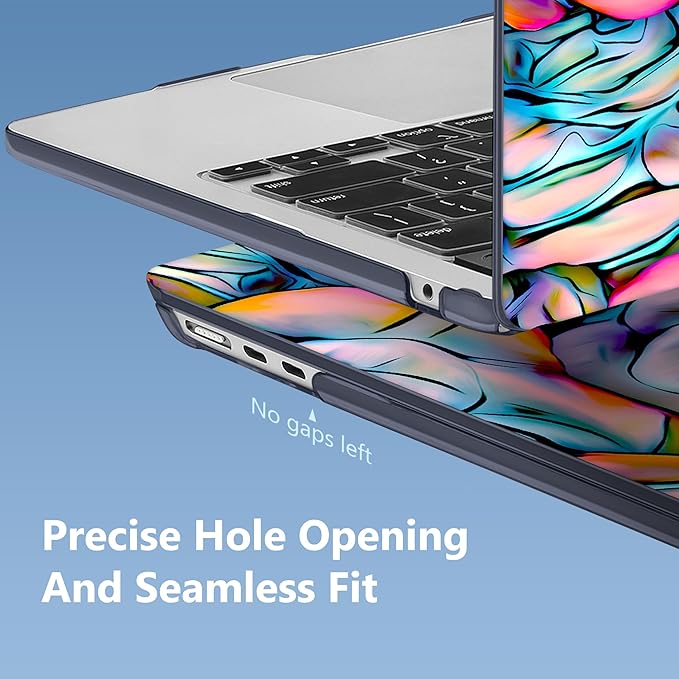 Mektron Compatible with M4 MacBook Air 15 inch Case 2025 A3241 2024 2023 M3 A3114 A2941 M2 Liquid Retina Display Touch ID, Plastic Hard Case & Keyboard Skin & Screen Protector - Roses Succulents