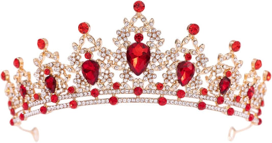 FORSEVEN Crystal Tiaras for Women, Wedding Tiaras and Crowns for Women Tiaras for Birthday Party Princess Crown Hair Accessories Bride Rhinestone Halloween Decorations Headband