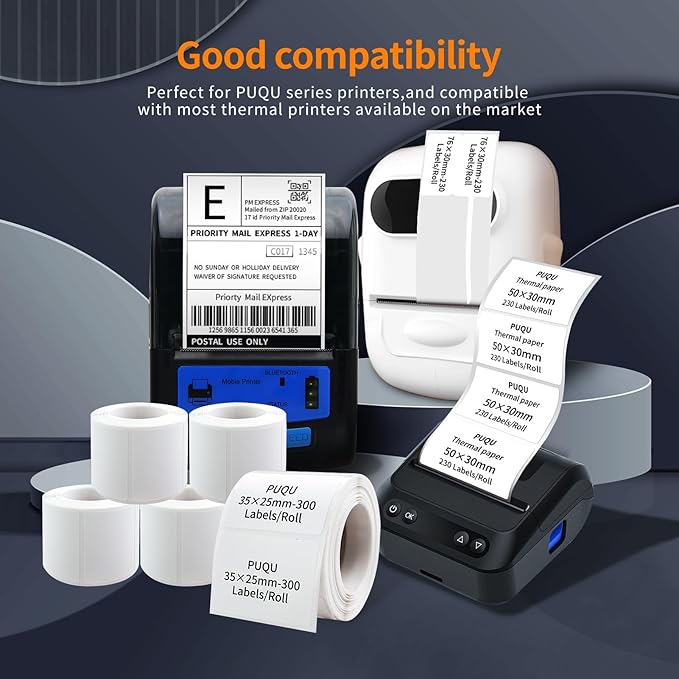 100 Pcs Cable Labels - Waterproof Wire Cord Label, Tear Resistant Wire Labels, Self Adhesive Cord Organizing Label, for Cable Management, Compatible with PUQU AQ20 Label Makers(Blue) 38x60mm