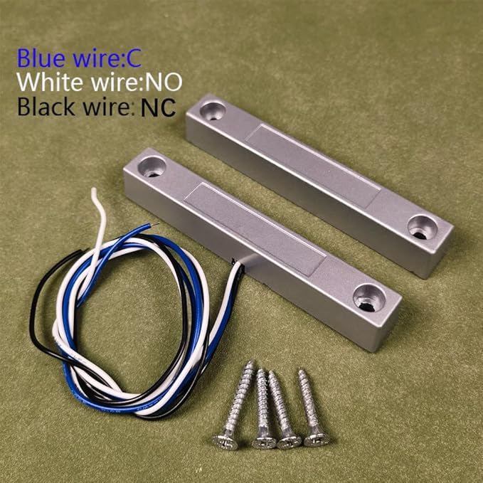 Rolling Door Contact Magnetic Reed Switch Alarm with 3 Wires for N.O./N.C. Applications MC-58