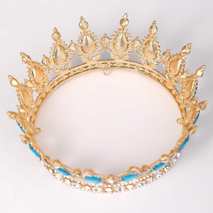 FORSEVEN Queen Crown Rhinestone Wedding Crowns and Tiaras for Women Costume Party Hair Accessories Princess Birthday Crown Crystal Bridal Crown Halloween Decorations Headband