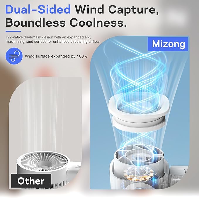 Personal Handheld Fan, Portable 3-in-1 High-Speed Turbo Fan with 5 Gear Wind, USB Mini Personal with 4000mAh Rechargeable Battery for Outdoor/Summer/Travel/Camping/Vacation Essentials Grey