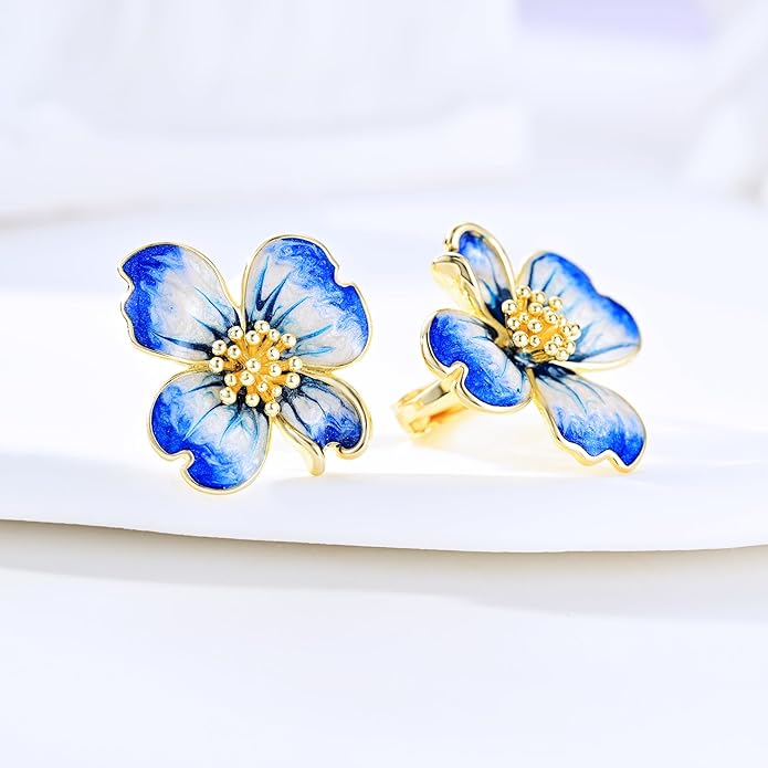 Clip on Earrings Women, 14K Gold Plated Earrings for Sensitive Ears, Fashion Women's Earrings Jewelry Birthday Gift for Wife Grandma Daughter Girls on Christmas Thanksgiving