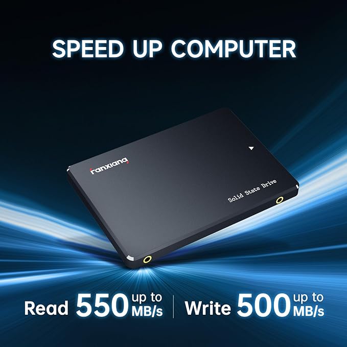 S101 500GB SSD SATA III 6Gb/s 2.5" Internal Solid State Drive, Read Speed up to 550MB/sec, Compatible with Laptop and PC Desktops(Black)
