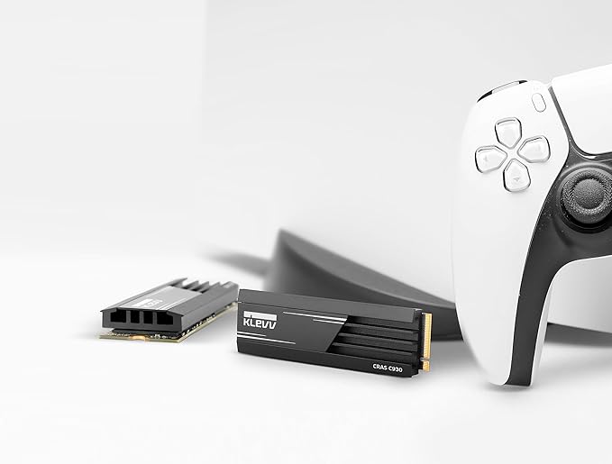 KLEVV CRAS C930 1TB M.2 2280 NVMe PCIe Gen4x4 Internal Gaming SSD Aluminium Heatsink Included, Compatible with PS5, up to 7400MB/s with DRAM Cache (K01TBM2SP0-C93)
