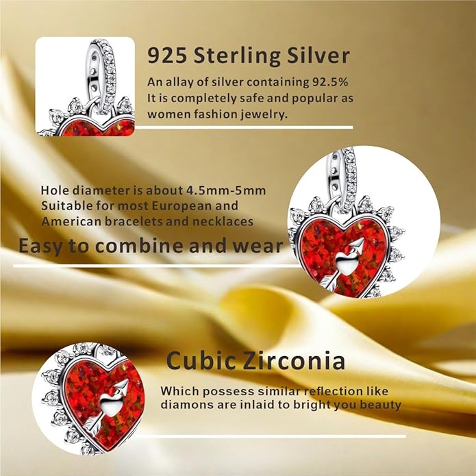 Fashion Charms Compatible for Bracelets,S925 Sterling Silver Charms,For Women Jewelry Present