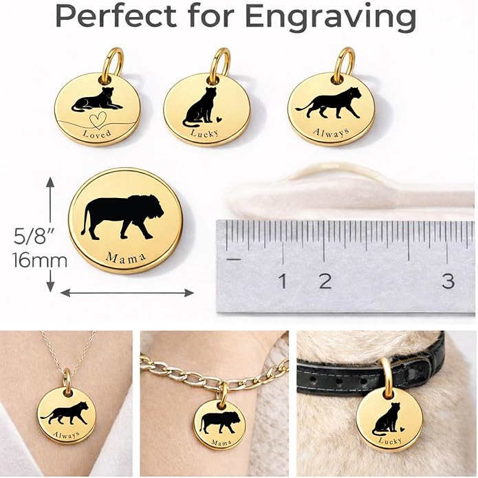 SM Design Mama Animal Charm Set – Set of 4 Stainless Steel Charms – Motherhood & Family Keepsake Jewelry Charmss